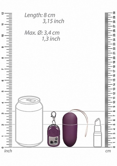 10 Speed Remote Vibrating Egg - Big - Purple SHOTS