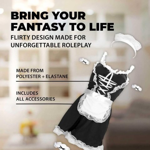 French Maid Costume - S/M - Black SHOTS