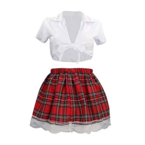 Schoolgirl Costume - S/M - White SHOTS