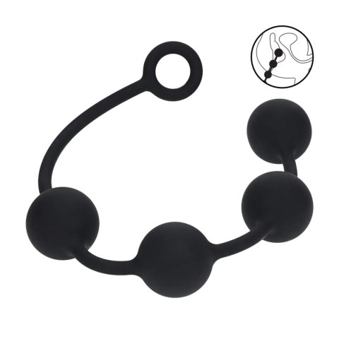 Kulki analne silikonowe Levelz XL 5cm czarne Levelz