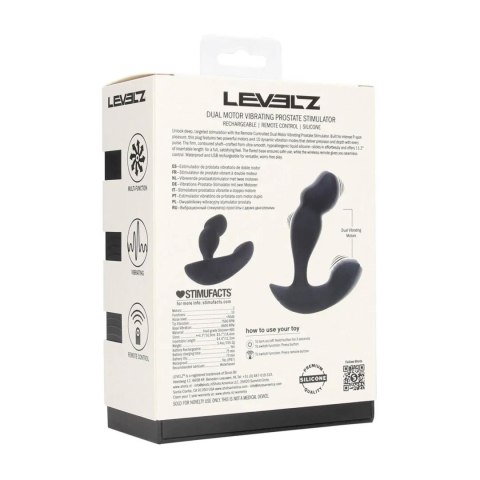 Stymulator prostaty Levelz silikonowy z pilotem czarny USB Levelz