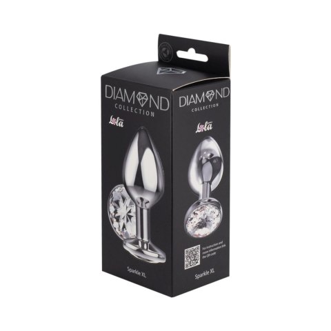 Enlarged Anal Plug Diamond Clear Sparkle XL Intimate Distribution