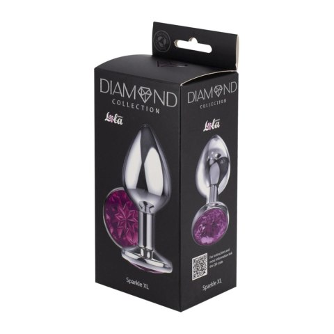 Enlarged Anal Plug Diamond Purple Sparkle XL Intimate Distribution