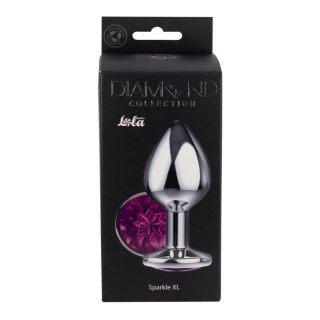 Enlarged Anal Plug Diamond Purple Sparkle XL Intimate Distribution