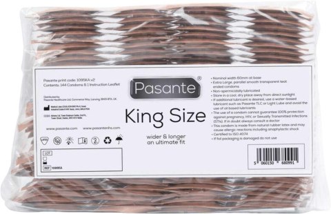 Pasante King Size Condoms Bulk Packs 144 pcs PASANTE - Boys of Toys Sp. z o.o. (dystrybutor)
