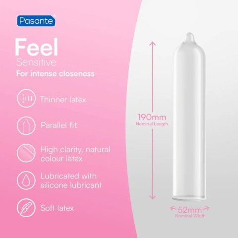 Pasante Sensitive/Feel Condoms 12 pcs PASANTE - Boys of Toys Sp. z o.o. (dystrybutor)