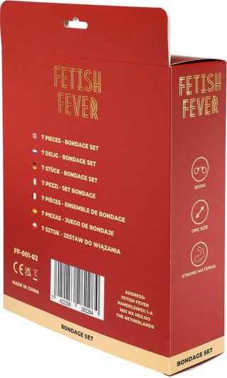 Zestaw bondage Fetish Fever 7 elementów różowy Fetish Fever
