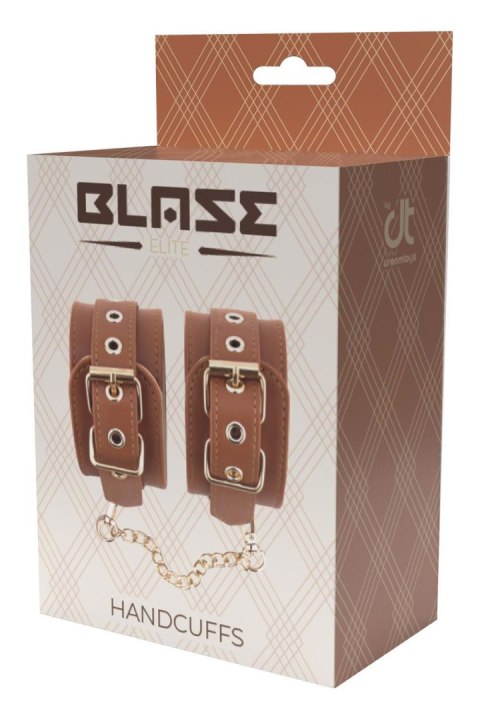 Kajdanki Blaze Elite koniakowe ze skóry PU Dream Toys Dream Toys