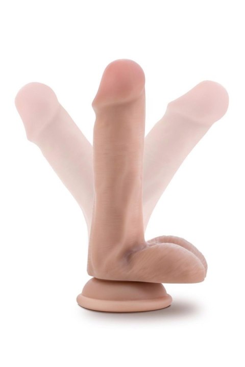 DR. SKIN PLUS 6 INCH POSABLE DILDO WITH BALLS VANILLA TONGA