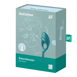 Pierścień wibrujący Satisfyer Swordsman zielony kamuflaż USB Satisfyer