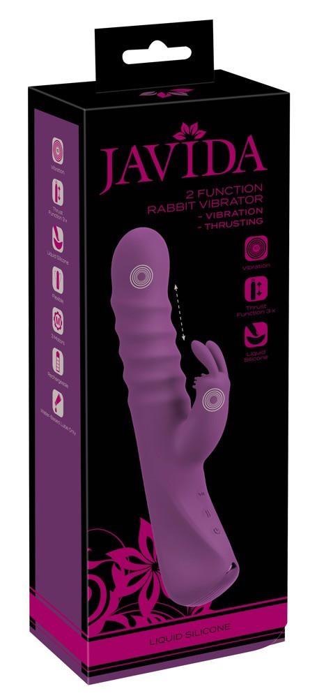 Wibrator króliczek Javida z pchnięciem silikonowy 24 cm USB JAVIDA