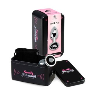 BLACK JEWELLED METAL BUTT PLUG S Secret Play - FEMARVI S.L.