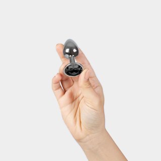 BLACK JEWELLED METAL BUTT PLUG S Secret Play - FEMARVI S.L.