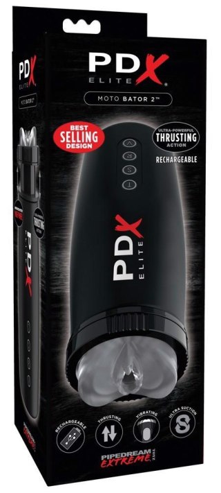 Masturbator PDX Elite Motobator 2 wibrujący z ssaniem USB 23 cm PDX Elite