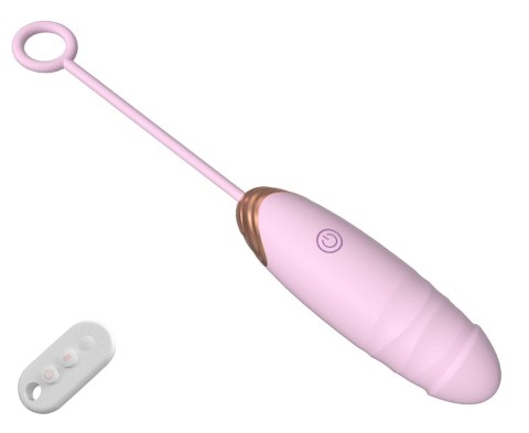 Vibrating Silicone Love EGG USB 7 vibration and thrust functions / Remote control Pink Boys of Toys Sp. z o.o.