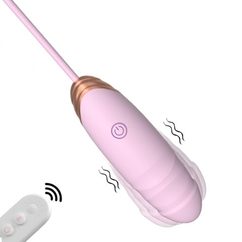 Vibrating Silicone Love EGG USB 7 vibration and thrust functions / Remote control Pink Boys of Toys Sp. z o.o.