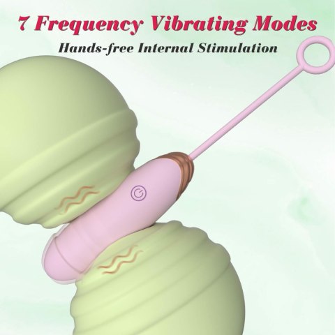 Vibrating Silicone Love EGG USB 7 vibration and thrust functions / Remote control Pink Boys of Toys Sp. z o.o.