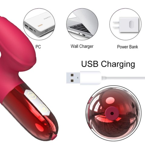 Wibrator-Silicone Vibrator USB, 10 vibration modes, Heating Boys of Toys Sp. z o.o.