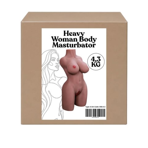 Big Size Body Masturbator - 4.3 kg Brown Heavy XXL Realistic Masturbator - Premium Large Breast Adult Toy POWER ESCORTS
