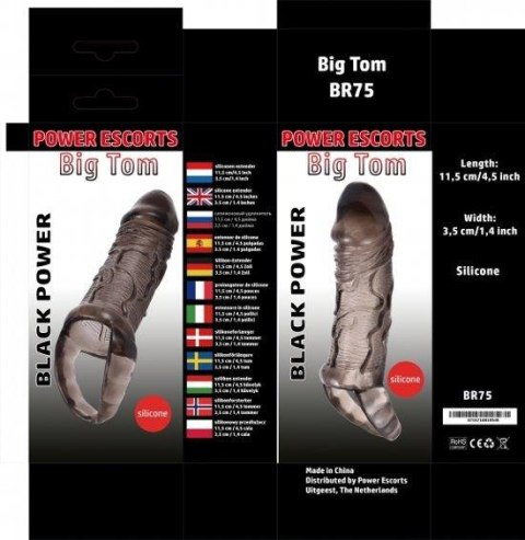 Big tom black big size penis extender 11,5 cm POWER ESCORTS