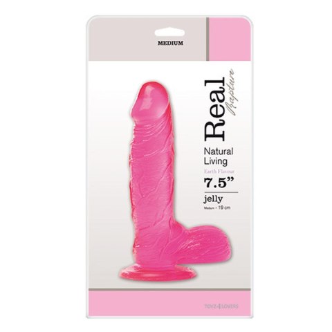 Dildo żelowe Real Rapture różowe z przyssawką 19 cm Real Rapture