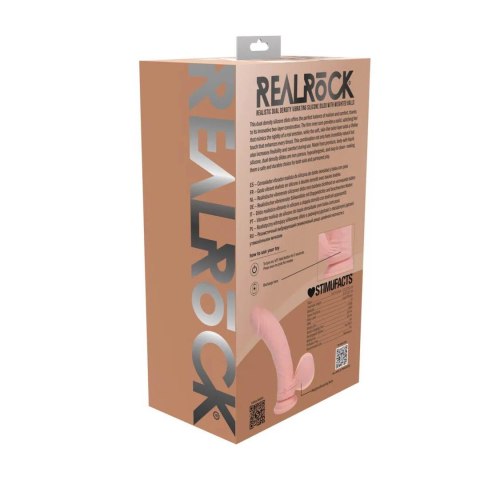 Dual Density Rechargeable Liquid Silicone Vibrator - Curved with Weighted Balls - 6" / 15 cm - Flesh SHOTS