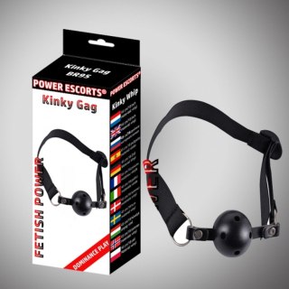 Kinky gag black ball gag POWER ESCORTS