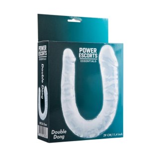 Power Escorts - BR336 Clear - Double Dong - 29 cm / 11.4 Inch - Realistic Double Dildo POWER ESCORTS