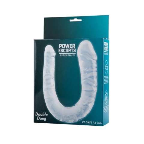 Power Escorts - BR336 Clear - Double Dong - 29 cm / 11.4 Inch - Realistic Double Dildo POWER ESCORTS