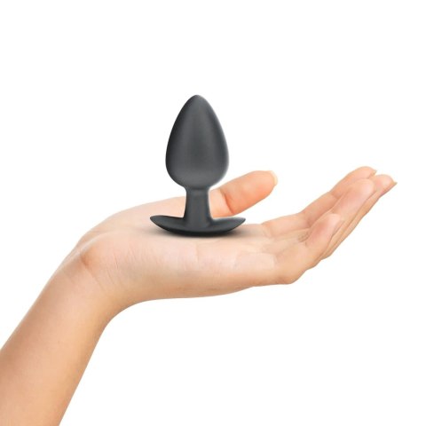 Smooth Silicone Anal Plug - Large - 3.5" / 8,9 cm - Gunmetal Ouch!