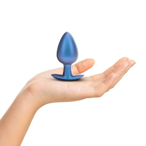 Smooth Silicone Anal Plug - Large - 3.5" / 8,9 cm - Metallic Blue Ouch!