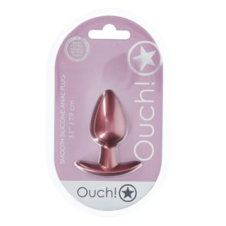 Smooth Silicone Anal Plug - Medium - 3.1 / 7,9 cm - Rose Gold Ouch!