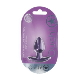 Smooth Silicone Anal Plug - Small - 2.6 / 6,5 cm - Metallic Purple Ouch!
