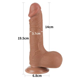 7.5'' Sliding Skin Dual Layer Dong Brown Lovetoy