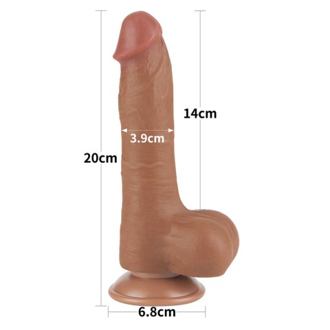 8'' Sliding Skin Dual Layer Dong Brown Lovetoy