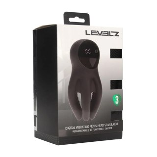 Digital Vibrating Silicone Penis Head Stimulator with Tentacles - Black SHOTS