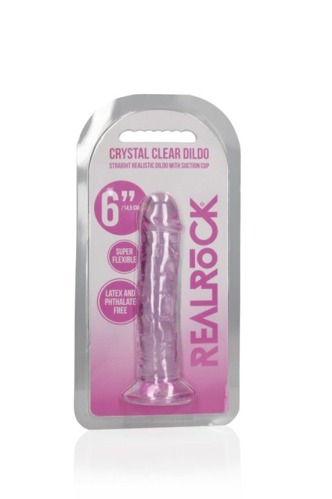 Straight Realistic Dildo with Suction Cup - 6'' / 14,5 SHOTS