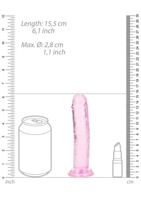 Straight Realistic Dildo with Suction Cup - 6'' / 14,5 SHOTS