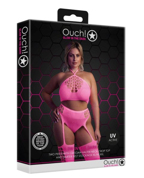 Two Piece with Crop Top and Stockings XL/XXXXL SHOTS