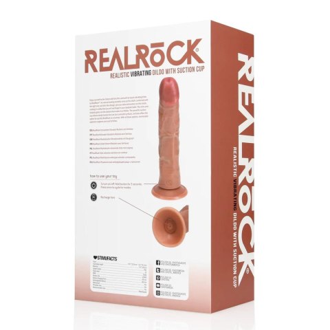 Vibrating Regular Curved Cock - 8 / 20,5 cm - Tan SHOTS
