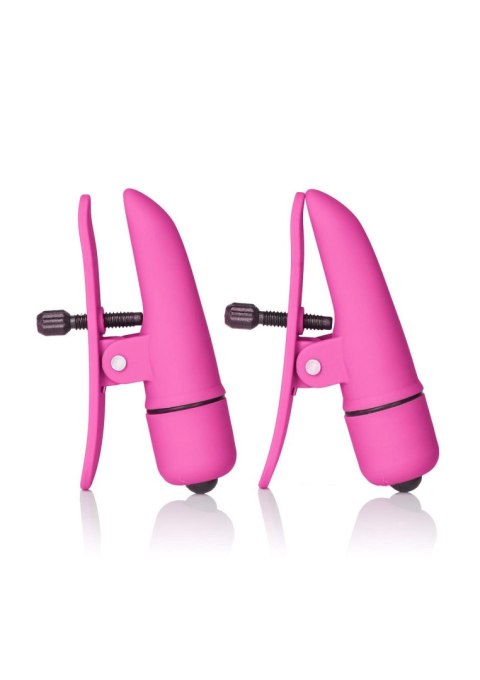 Wibrujące klamry na sutki Nipplettes Calexotics różowe 7 cm CalExotics