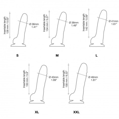 Dildo realistyczne Strap on me sliding skin waniliowy XL Strap-on-me