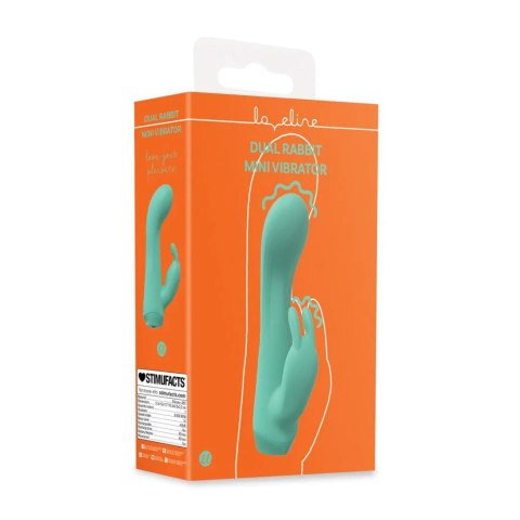Mini Dual Rabbit Vibrator - Green SHOTS