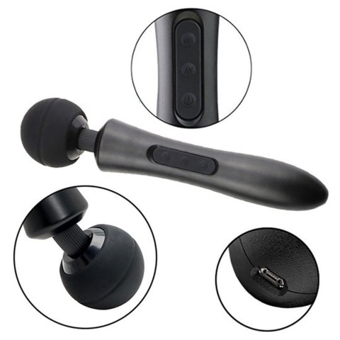 Stymulator-Massager Ultra Powerful -Big USB Black 20 Function Boys of Toys Sp. z o.o.