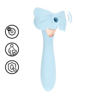 Darling - AirTap Wand Vibrator with Five Head Attachments - Blue SHOTS