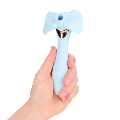 Darling - AirTap Wand Vibrator with Five Head Attachments - Blue SHOTS