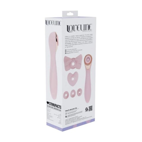 Darling - AirTap Wand Vibrator with Five Head Attachments - Pink SHOTS