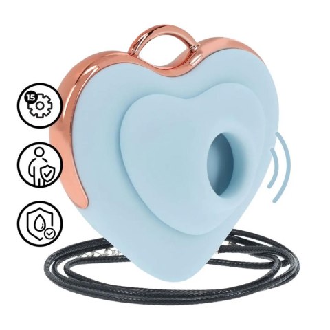 Luvie - Heart-shaped AirTap Vibrator - Blue SHOTS