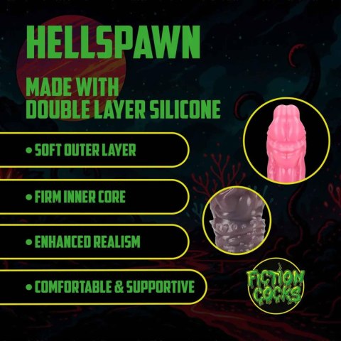 Hellspawn - Silicone Dildo - Red/Black SHOTS