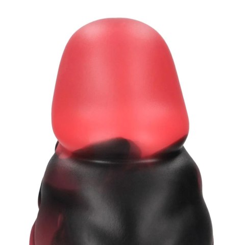 Infernal Demon - Silicone Dildo - Red/Black SHOTS